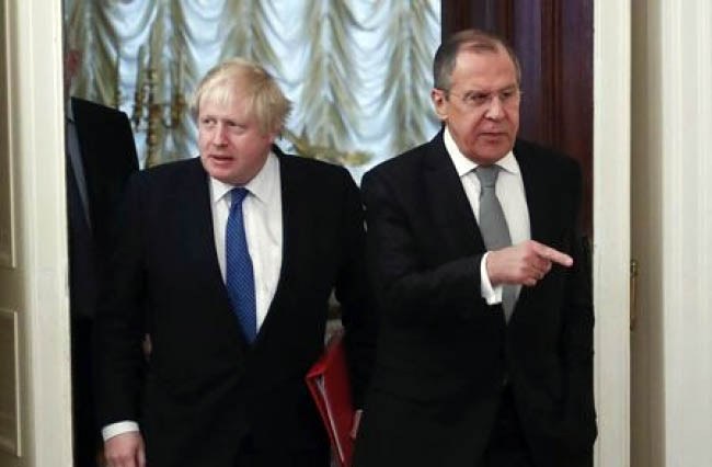 UK’s Johnson, on Moscow Visit, Tells Moscow to Stop Meddling in Europe